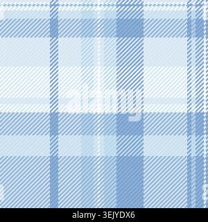 Hounds tartan vector plaid, fibre seamless fabric background. Loft pattern textile texture check in light and blue colors palette. Stock Vector