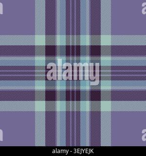 Proud tartan plaid seamless, open vector fabric background. Customer textile texture pattern check in pastel and dark colors palette. Stock Vector