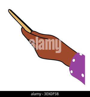 Female Hand holds smartphone with gentle grip Stock Vector