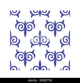 Kyrgyz ethnic vector pattern on white backdrop Stock Vector
