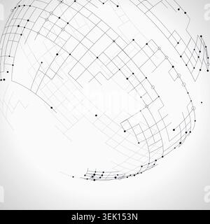 Tech Globe vector background with versatile graphic elements for microstock and commercial design projects. Stock Vector
