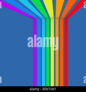 Rainbow Corner Stripes vector background with modern stock-friendly styling for microstock and commercial design projects. Stock Vector