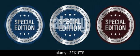 Special Edition Premium Badge Collection Set with Luxury Seal Labels and Exclusive Product Stickers Vector Illustration Stock Vector
