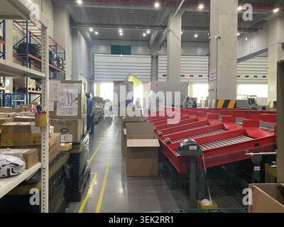 An SF express Distribution center in Incheon, South Korea Stock Photo