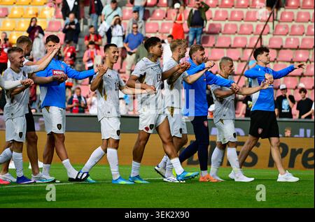 Prague, Czech Republic. 31st May, 2026. Czech players after the Czech Republic vs Kosovo soccer friendly match, in Prague, Czech Republic, May 31, 2026. Credit: Roman Vondrous/CTK Photo/Alamy Live News Stock Photo