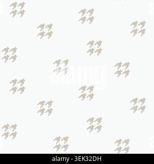 Soft Houndstooth Sprigs seamless pattern background. Stock Vector