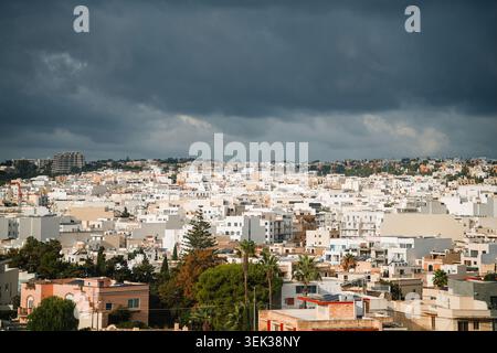 Storm clouds over Swieqi, St. Julian’s, Malta Stock Photo