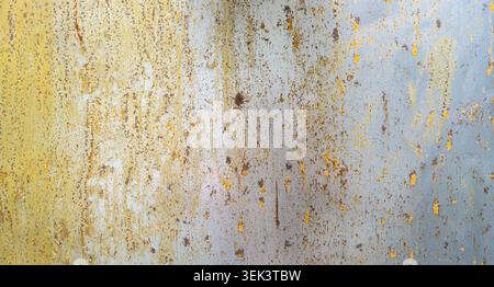 Industrial rusty background old grunge wall made of rusty zinc for textured background, old rusty galvanized rust and scratched steel structure, corru Stock Photo