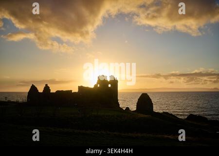 Dunure Castle, Ayr, Remains of a medieval coastal fortress Stock Photo