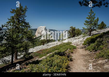 Clouds Rest Trail Looks Over Half Dome In Yosemite National Park Stock Photo