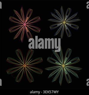 Colorful abstract fireworks explosion in space Stock Vector