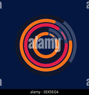 Decorative color circles illustration for print design, creative layouts, and modern visual branding. Stock Vector