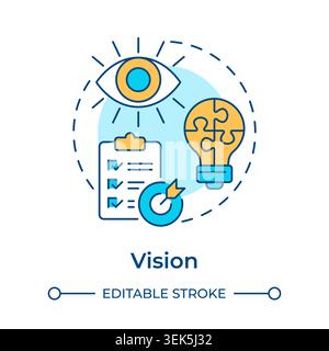 Vision multi color concept icon Stock Vector