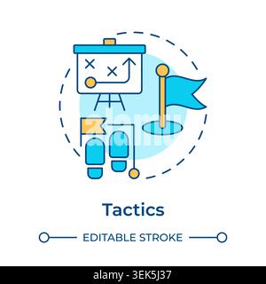 Tactics multi color concept icon Stock Vector