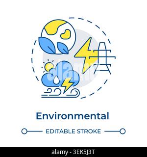 Environmental multi color concept icon Stock Vector