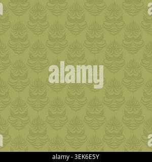 A detailed seamless pattern featuring stylized floral motifs and intricate geometric elements, creating a visually appealing and repetitive design sui Stock Vector