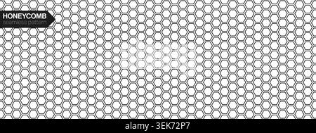 Seamless fiber hexagon mesh. Honeycomb net bg. Mosaic geometric texture Stock Vector