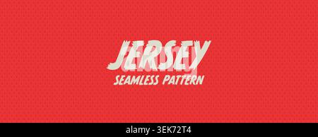 Red jersey mesh fabric seamless pattern. Breathable sports textile with fine perforation Stock Vector