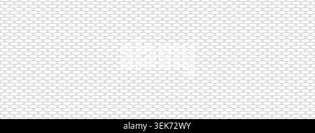 Seamless jersey fabric mesh pattern. White sports textile background with oval perforations. Abstract breathable uniform texture Stock Vector