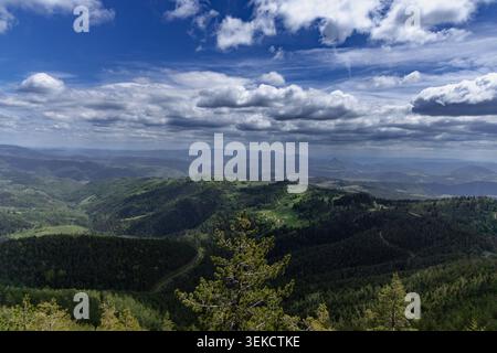 Serbia Zlatibor 24.05.2026 Vast Mountain Landscape Under Dramatic Cloudy Sky Stock Photo