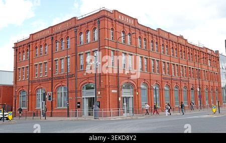 Rushton's Warehouse on New Market Street in Wigan, Greater Manchester, England, UK. Stock Photo