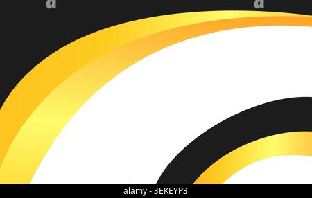 Abstract black gold swirl design with a luxurious flair on white background. Perfect for contemporary branding, fashion, and elegant graphic elements. Stock Vector