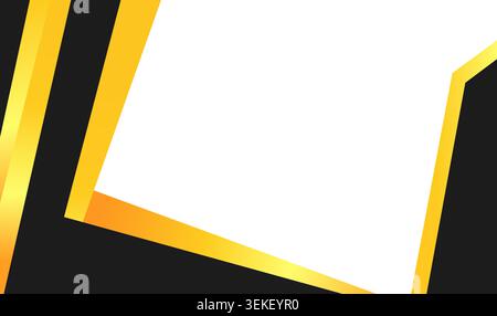 Abstract design with white space and black gold accents. Suitable for luxury branding, invitations, backgrounds, or elegant print designs. Stock Vector