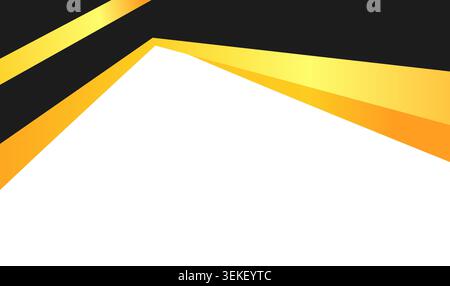 Black gold gradient geometric shaped frame in a modern white space art deco design. Ideal for luxurious branding or sleek backgrounds. Stock Vector