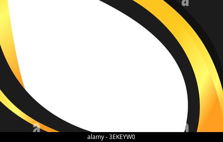 Black gold accents on white background, luxury and elegance. Great for luxury branding, high-end products, elegant designs, and sophisticated concepts Stock Vector