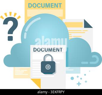 cloud storage security level Stock Vector
