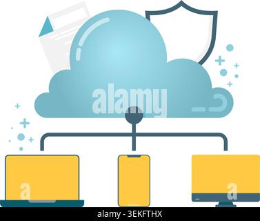 cloud computing concept. cloud storage Stock Vector