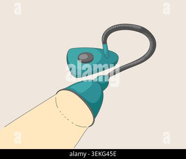 Adjustable desk lamp with flexible neck and switch. Clean illustration suitable for office, workspace, reading, studying, productivity, and lighting c Stock Vector