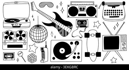 Old fashion music devices Stock Vector