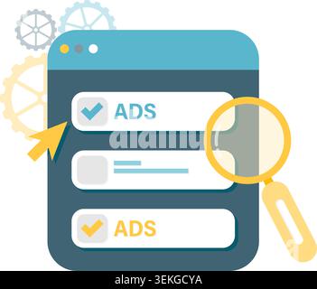 Ad optimization and brand promotions Stock Vector