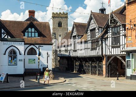 Much Wenlock village centre, Shropshire, England. Stock Photo