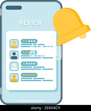 mobile app review interface Stock Vector