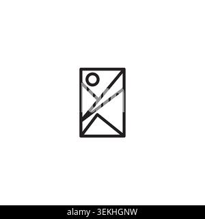 Mountain logo design. Abstract mountain vector design with line style graphic icon symbol Stock Vector
