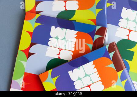 LONDON, UK - JUNE 2nd 2026: The official Panini world cup soccer 2026 sticker book collectable album Stock Photo