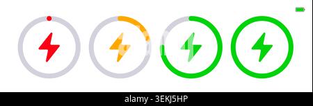 Charging battery. Power charger icon Stock Vector