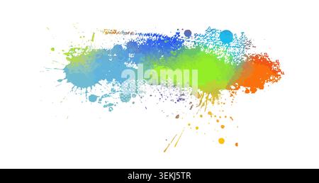 Colored blots. hand drawn. Not AI, Vector Stock Vector