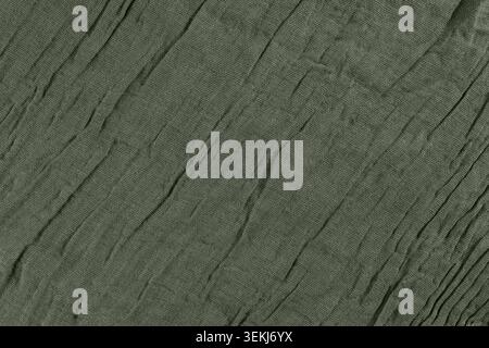Diagonal Olive Green Fabric Texture with Soft Folds Stock Photo