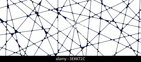 Straight diagonal line background. Chaotic geometric stripe polygon pattern. Abstract irregular mosaic texture design. Random stripe grid web backdrop. Vector lines intersection wallpaper Stock Vector