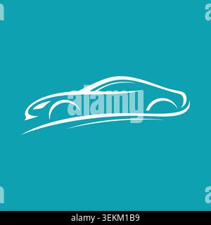Modern sports car in sleek, minimalist vector style. Perfect for automotive advertising, editorial content, and high-performance vehicle promotions, s Stock Vector
