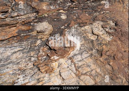 Brown Natural Sedimentary Rock Formation Background Stock Photo