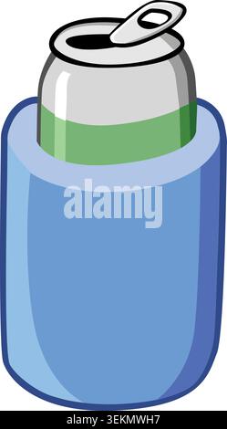 Aluminum Beer Can in cozy Stock Vector
