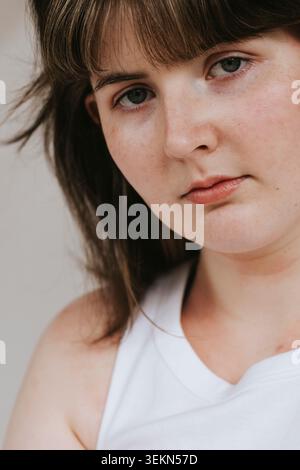 Close-up shot of confident young woman Stock Photo