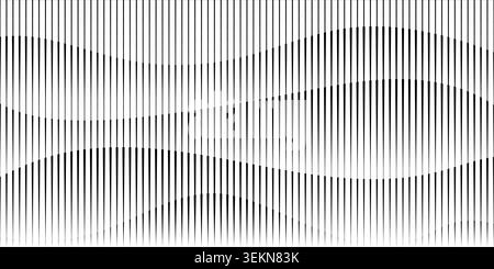 Abstract geometric waves line pattern on white background. Modern texture design with flowing lines. Vector illustration Stock Vector