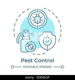 Pest control soft blue concept icon Stock Vector