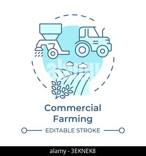 Commercial soft blue concept icon Stock Vector