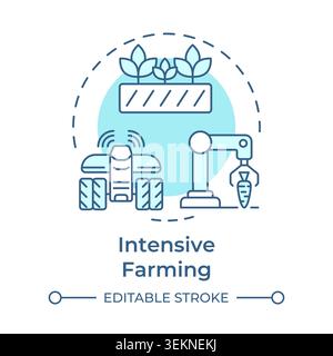 Intensive soft blue concept icon Stock Vector